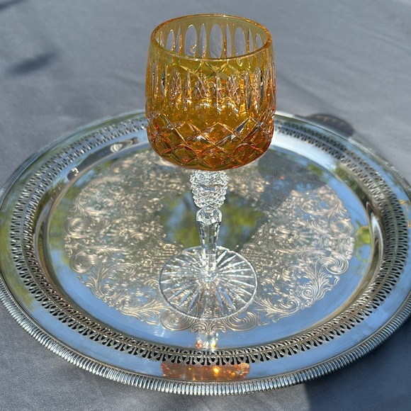 ❤️💙💚💛 Genuine Vintage Austrian Colored Crystal Wine Glasses - Picture 4 of 7